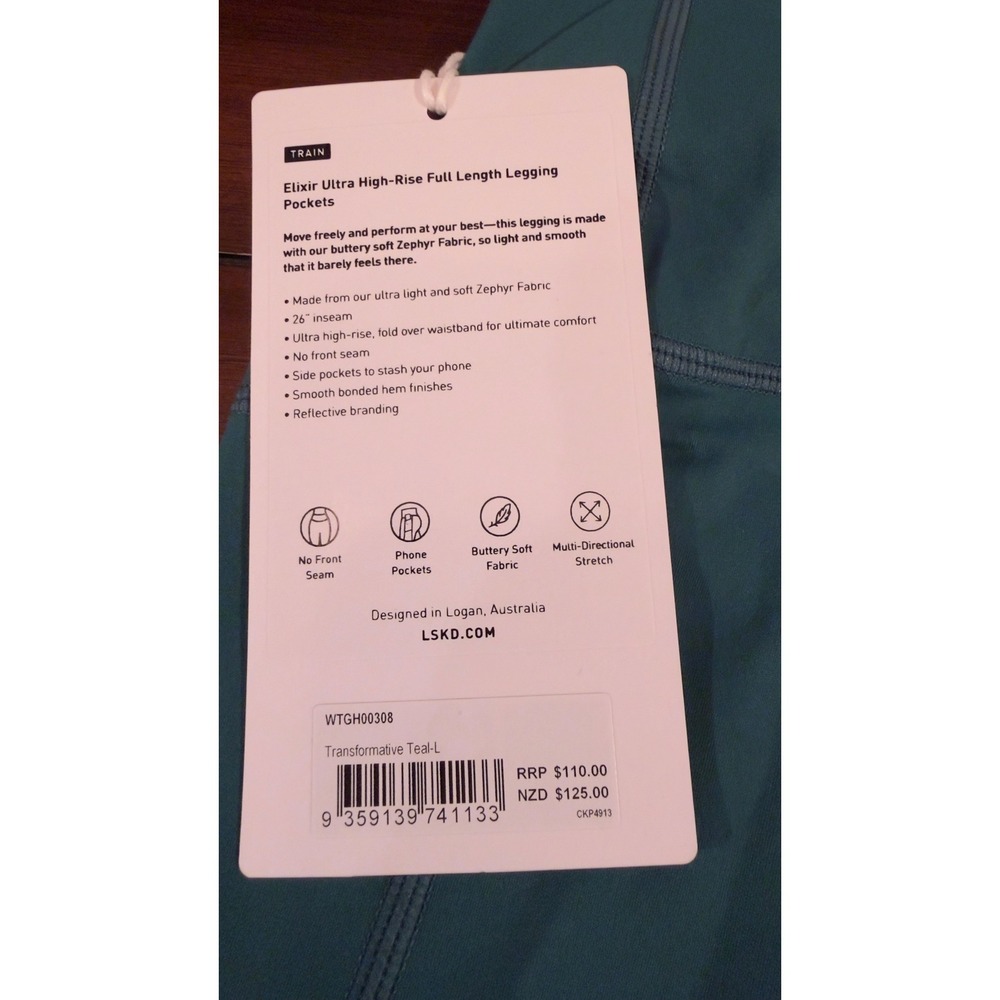 LSKD Elixir Ultra High-Rise Full Length Legging Pockets Teal Women's L, NEW, NWT - Picture 16 of 16